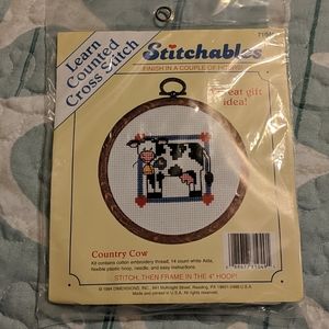 Country Cow cross stitch kit